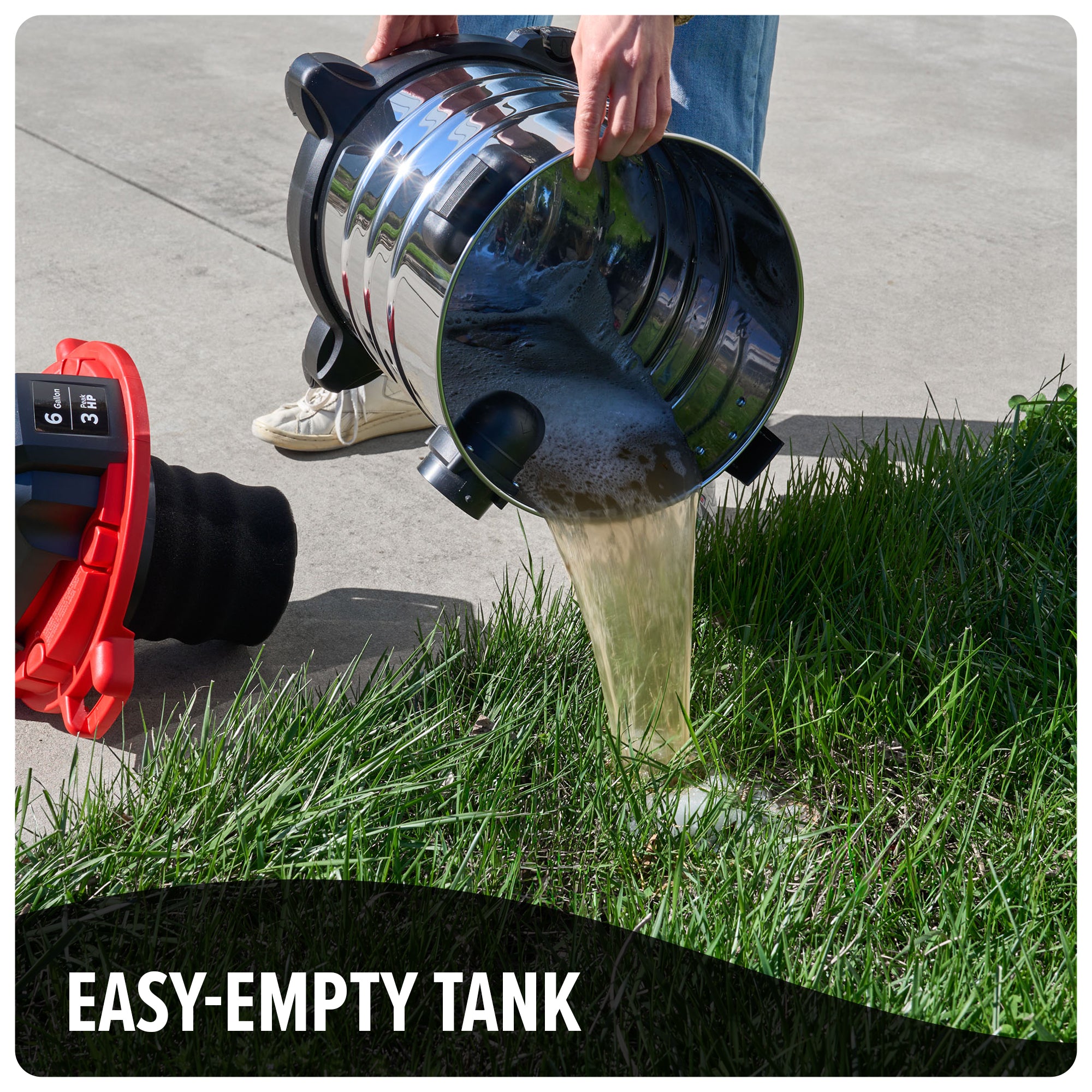 6 Gallon Wet/Dry Vacuum Cleaner - Powerful Shop Vac for Home, Garage & Car Cleaning - Ideal for Dust, Debris & Liquid Spills