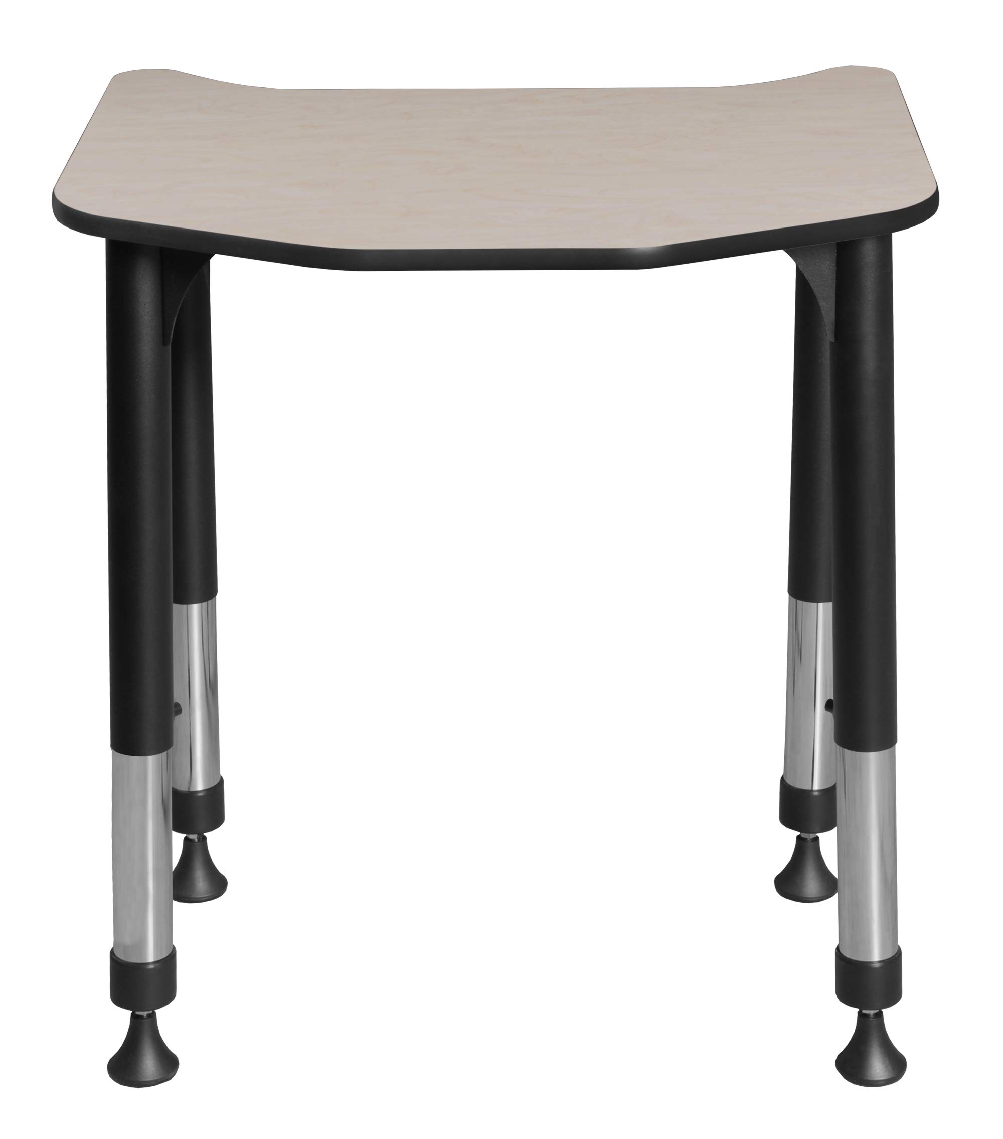 Regency Ferris Height Adjustable School Desk for Students - 26x24 Inches, Maple Wood Study Table - Perfect for Homeschooling, Online Classes & Dorm Rooms