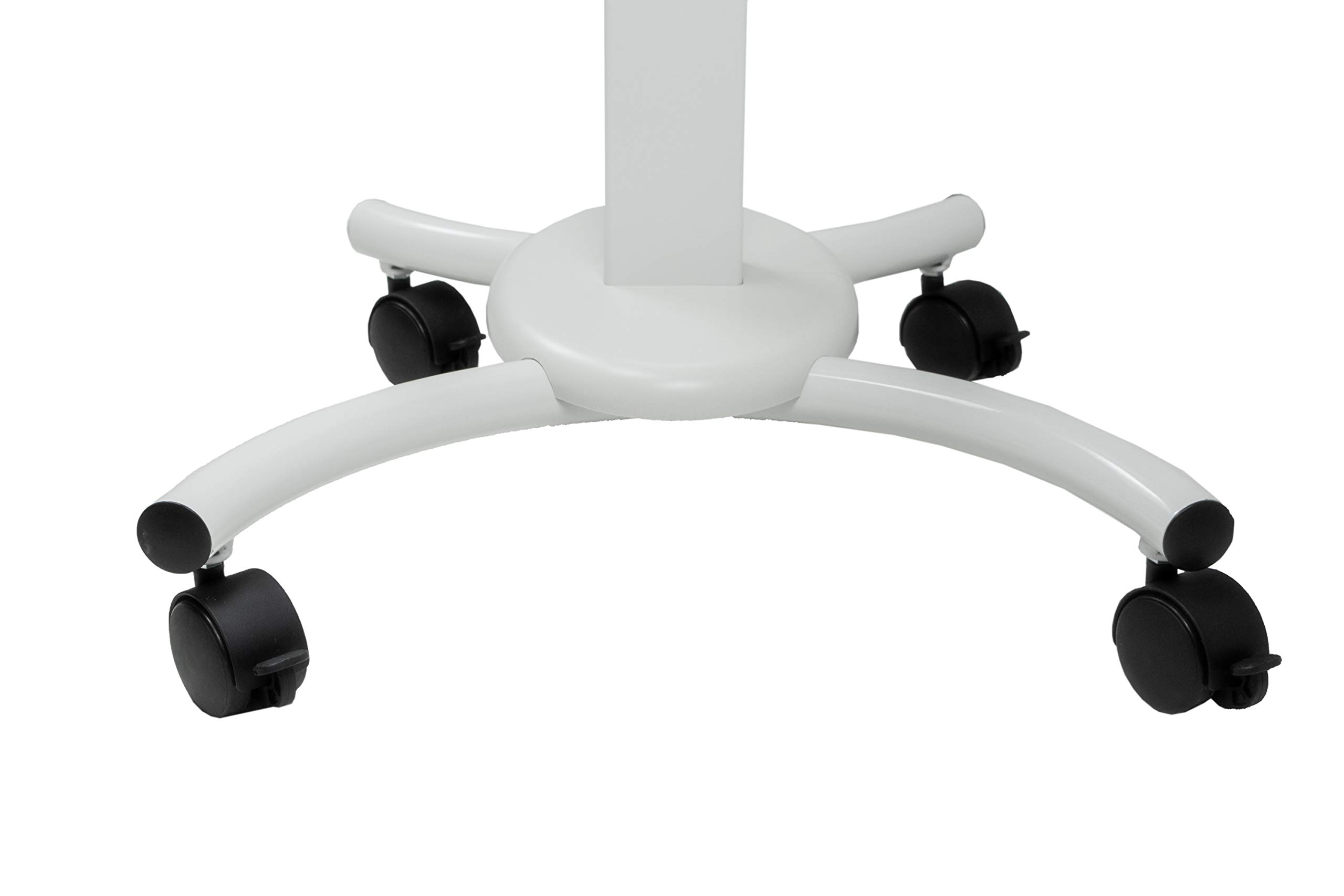 Height Adjustable Rolling Medical Workstation Cart - Secure Mobile iPad Stand for iPad 10th Gen 10.9