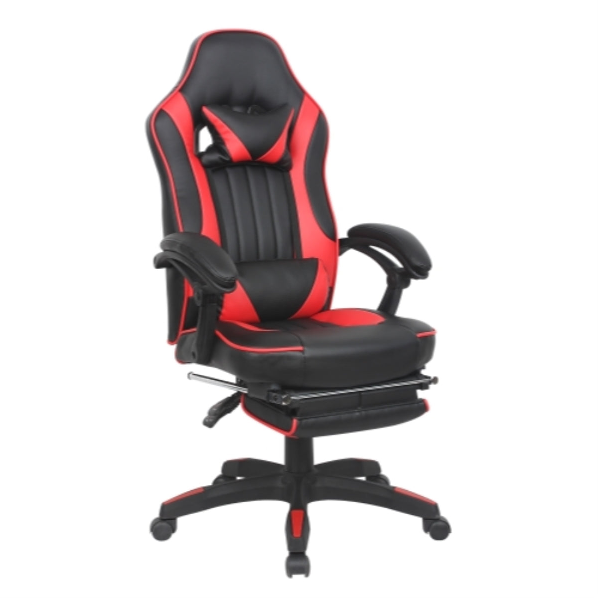 Premium Footrest Series - 313A Ergonomic Gaming Chair with Adjustable Height (Black & Red) - Perfect for Office, Home & Gaming Setup