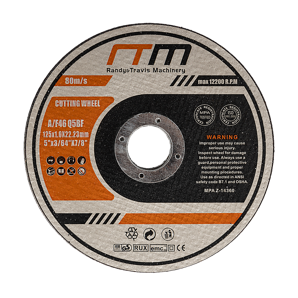 100-Pack 125mm (5 Inch) Metal Cutting Discs for Angle Grinder - Thin Cut Off Wheels for Steel, Iron, and Metal - Perfect for DIY Projects, Metal Fabrication, and Construction Work