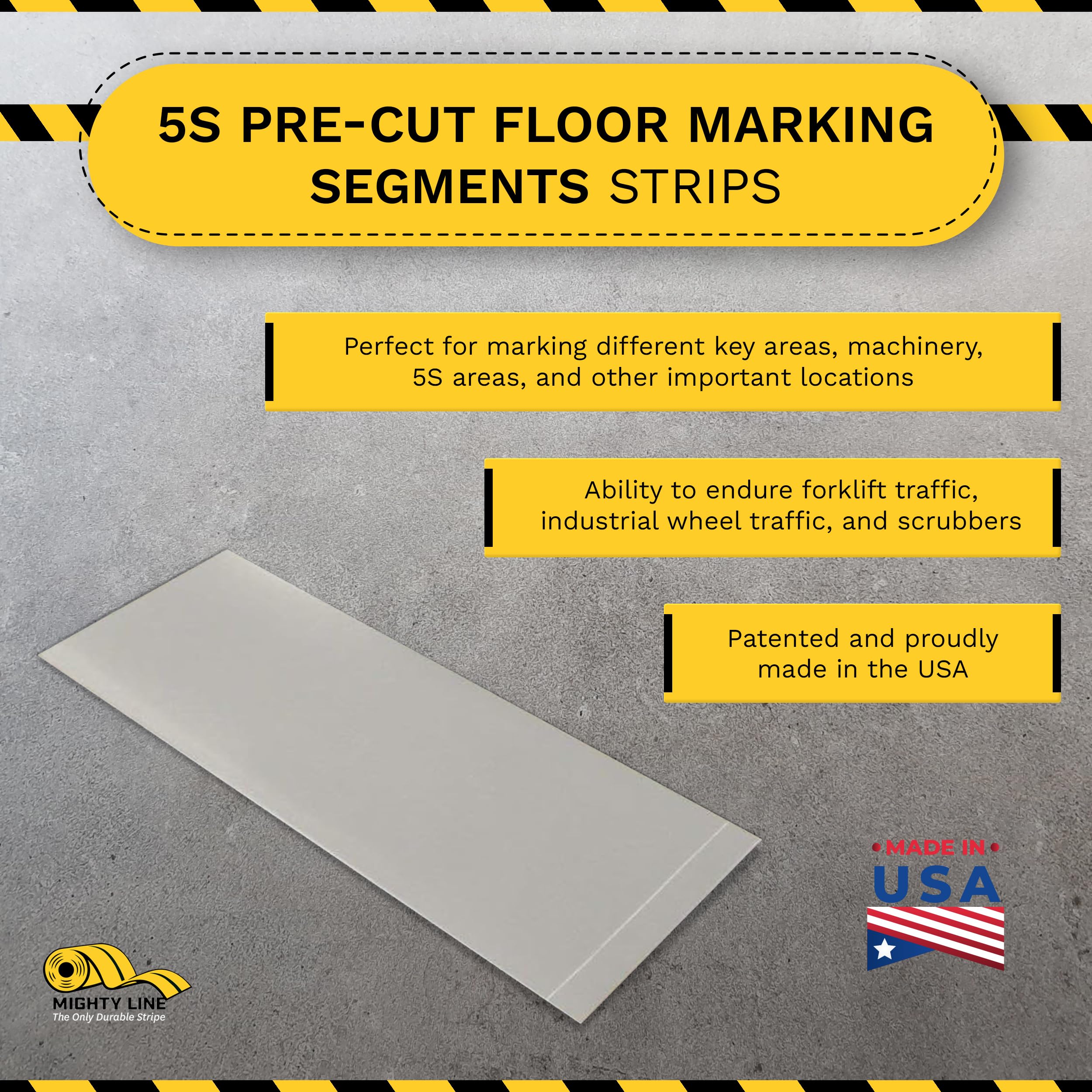 Mighty Line Heavy-Duty Industrial Floor Marking Tape - 4