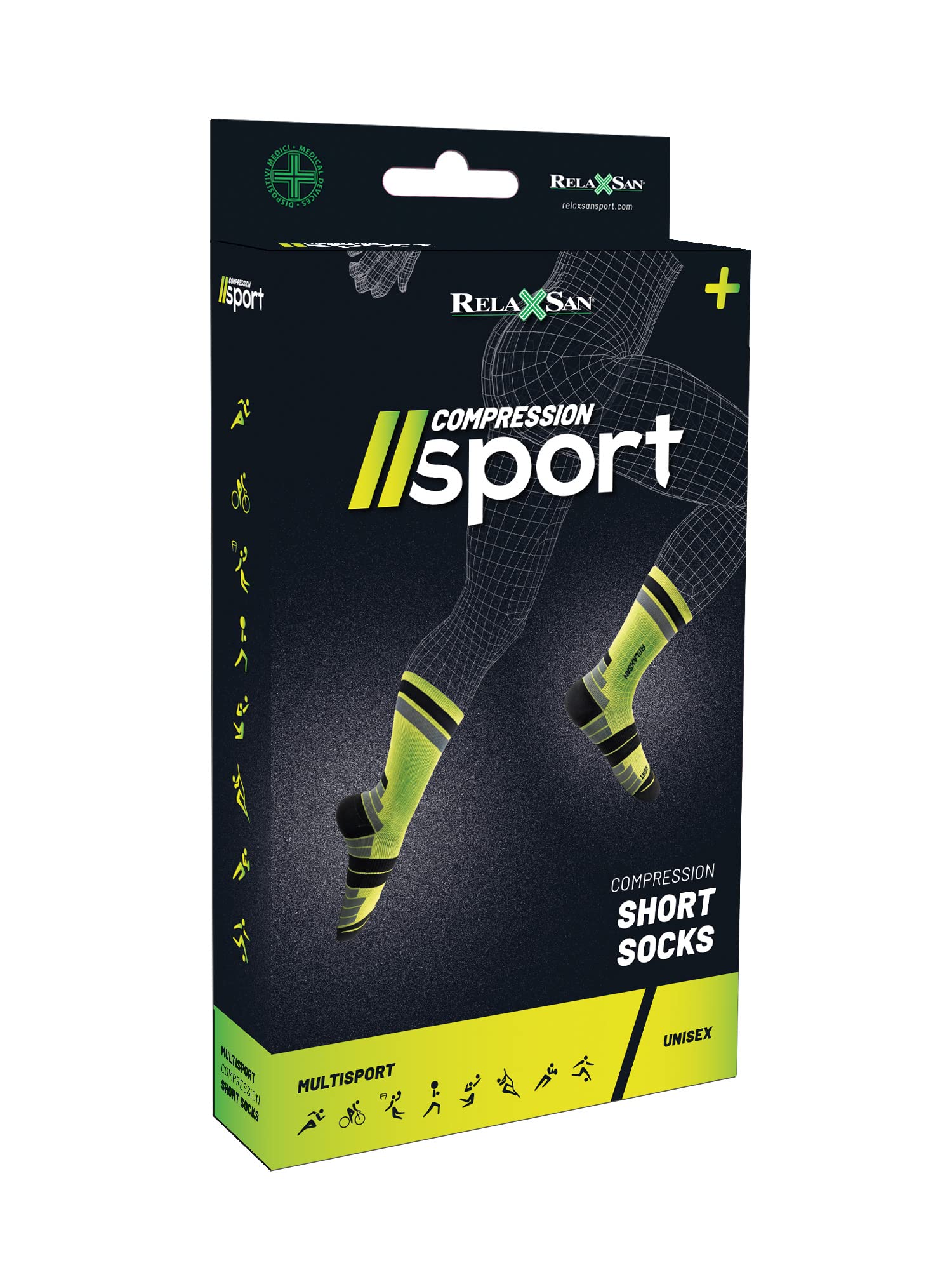 Relaxsan Sport Socks 801 - Breathable Cushioned Athletic Socks for Men & Women | Running, Gym & Outdoor Activities