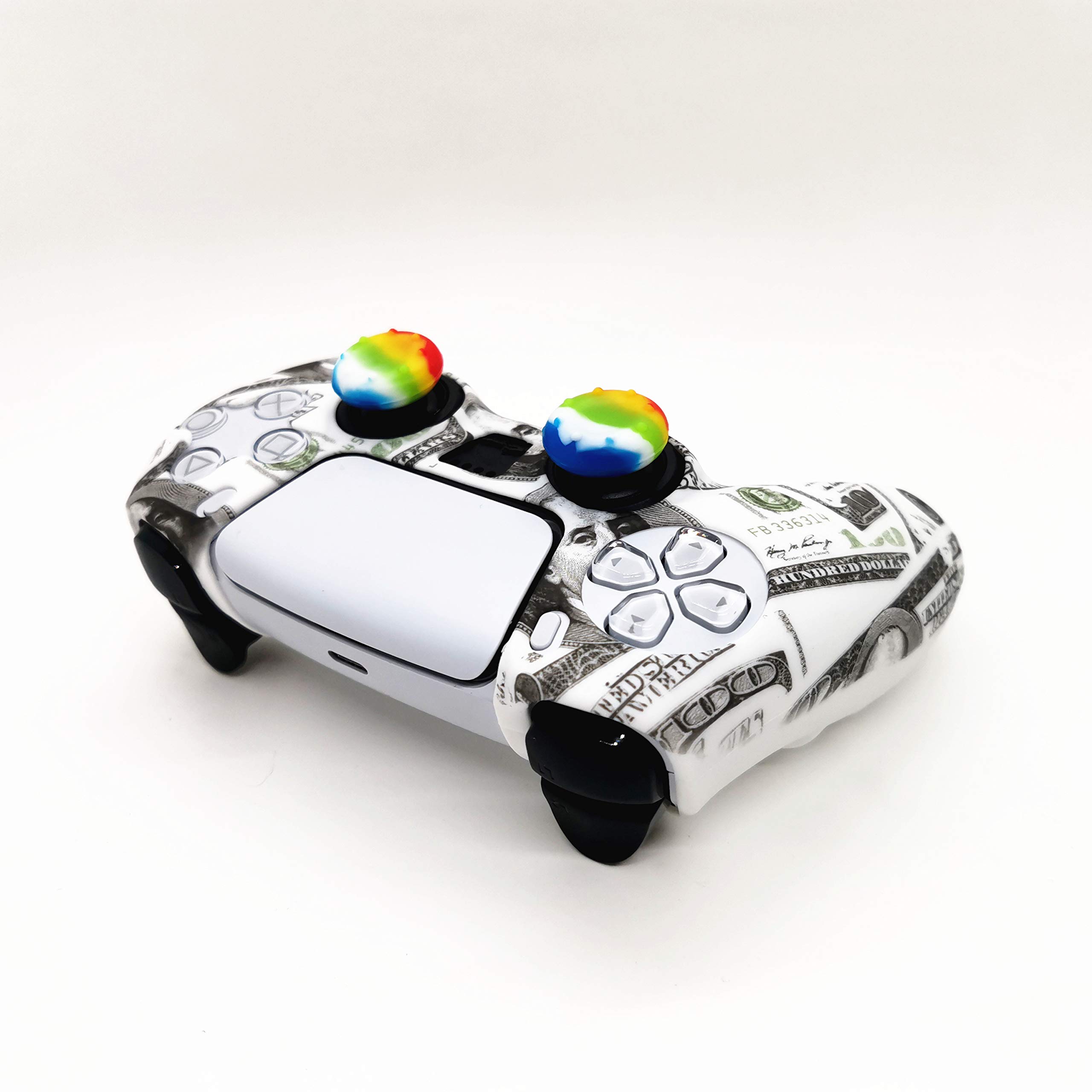 Premium Anti-Slip Silicone Skin Case Cover for PS5 Controller - Includes 4 Thumb Grip Caps | Enhanced Grip & Protection for PlayStation 5 Gaming | Perfect for Competitive Gaming & Long Play Sessions