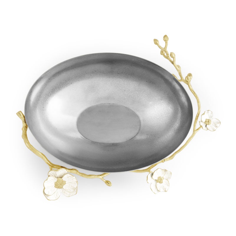 Elegant Orchid Low Oval Bowl - Handcrafted Ceramic Serving Dish for Salads, Soups & Desserts - Perfect for Dining, Entertaining & Home Decor