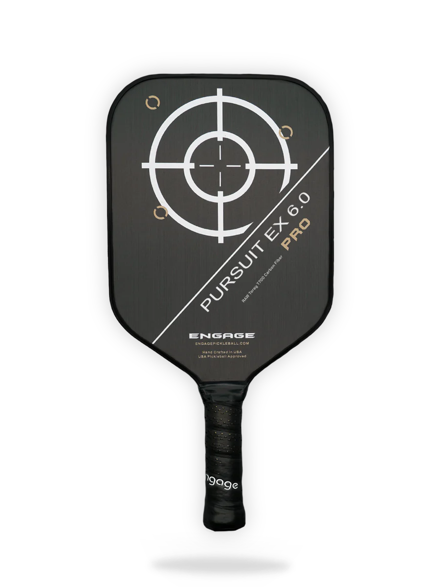 Engage Pursuit Pro EX 6.0 Pickleball Paddle - Carbon Fiber Face with Polymer Core - USAPA Approved for Tournament Play - Perfect for Competitive & Recreational Pickleball Players