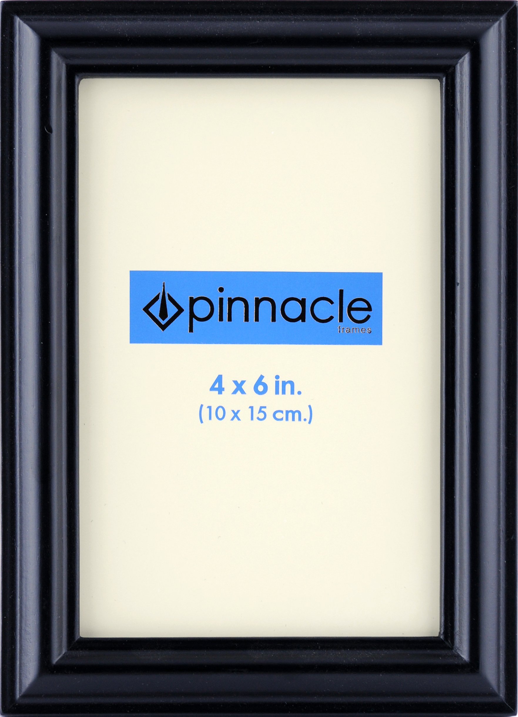 Premium Black Hand-Finished 4x6 Inch Pinnacle Desk Frame - Perfect for Office, Home Decor, and Displaying Photos or Certificates