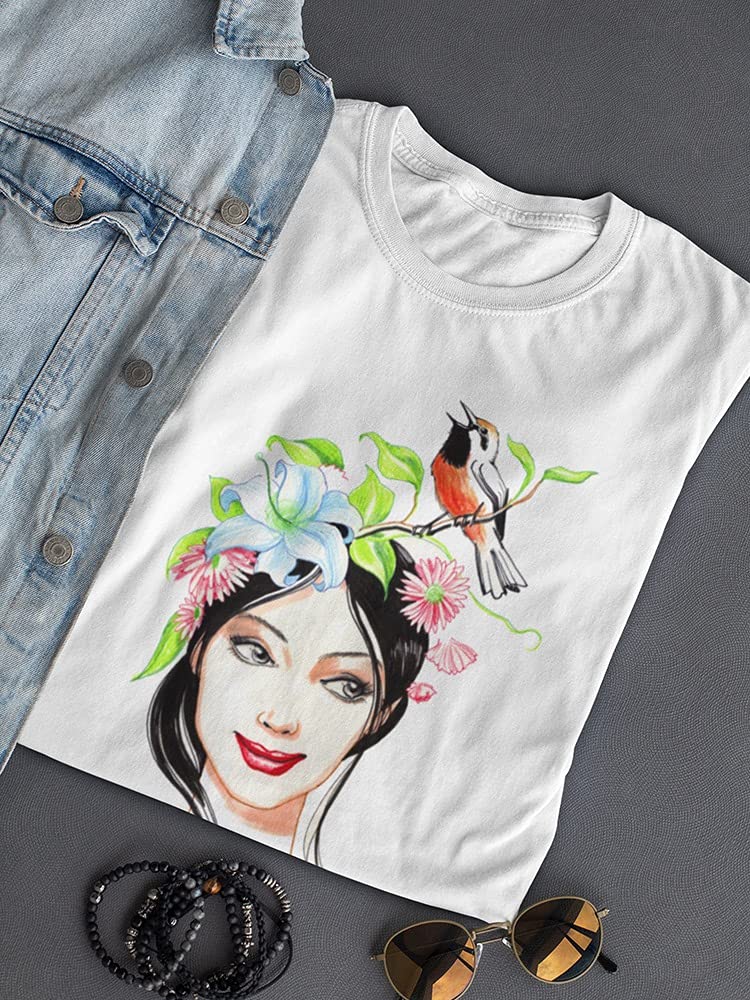 Women's Beauty & Tropical Bird Graphic T-Shirt - Casual Summer Tee for Beach Outings & Vacation Style