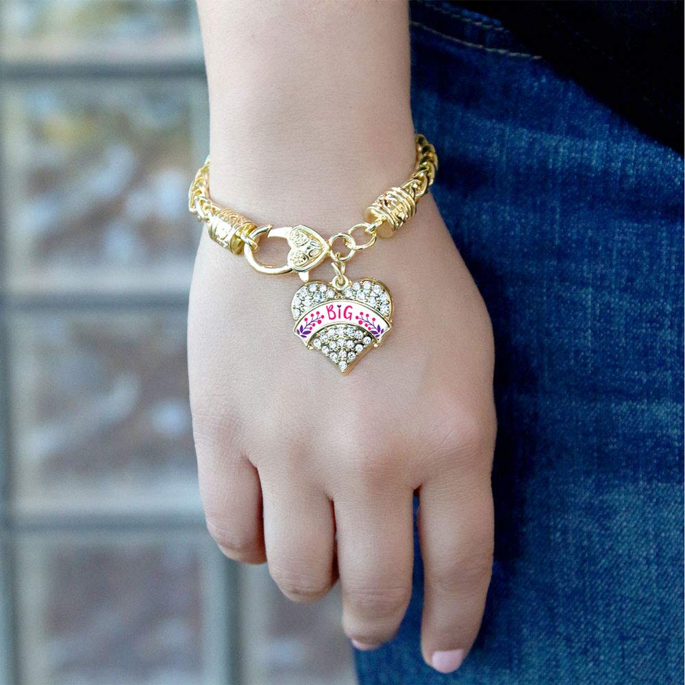 Inspired Silver - 14K Gold Plated Heart Charm Bracelet with Cubic Zirconia | Elegant Dainty Jewelry for Women | Perfect Gift for Valentine's Day, Anniversary & Special Occasions