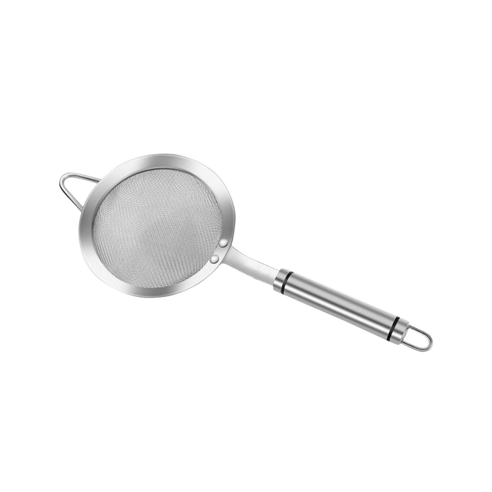 Premium White Kitchen Mesh Rod Strainer - Fine Double Filter for Pantry Organization & Food Storage | Ideal for Fruits, Vegetables, and Bulk Food Storage in Modern Kitchens