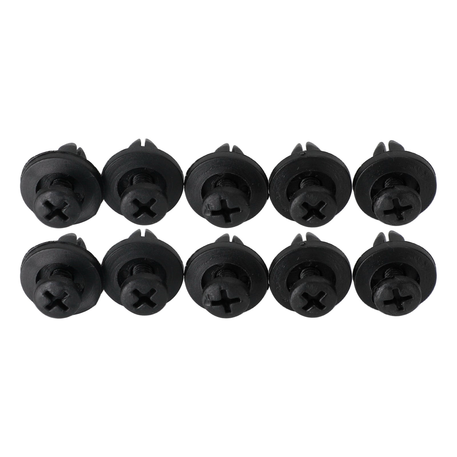 10x 6mm Fairing Clip Screw Rivets Panel Trim for Suzuki GSX, Burgman, V-Strom - Motorcycle Body Repair & Maintenance Accessories - Perfect for DIY Bike Restoration and Plastic Panel Fastening