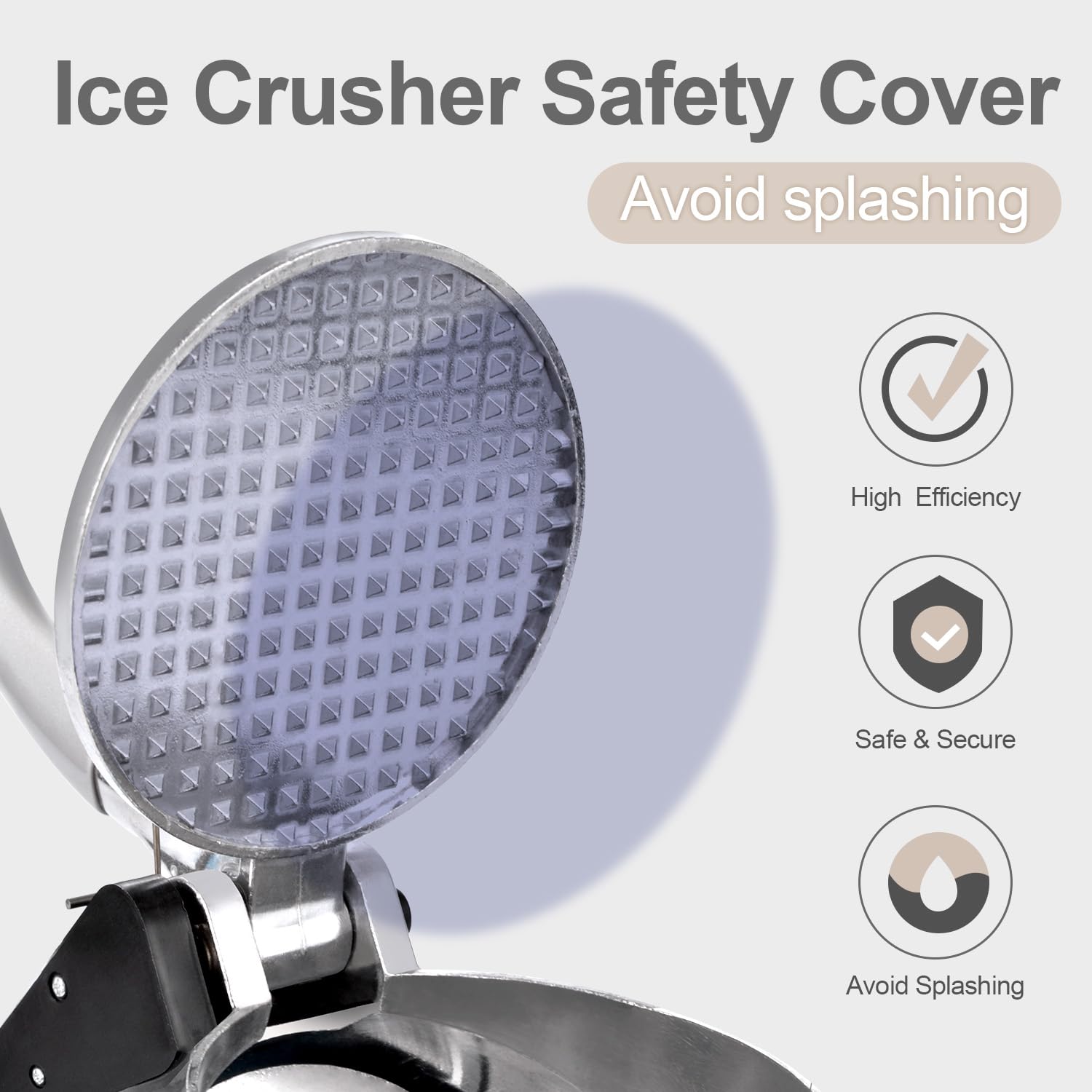**380W Electric Ice Shaver Machine - Stainless Steel Snow Cone Maker with 3 Blades, 280lbs/hr High Capacity for Home & Commercial Use (Silver) - Perfect for Parties, Events, and Frozen Treat Shops**