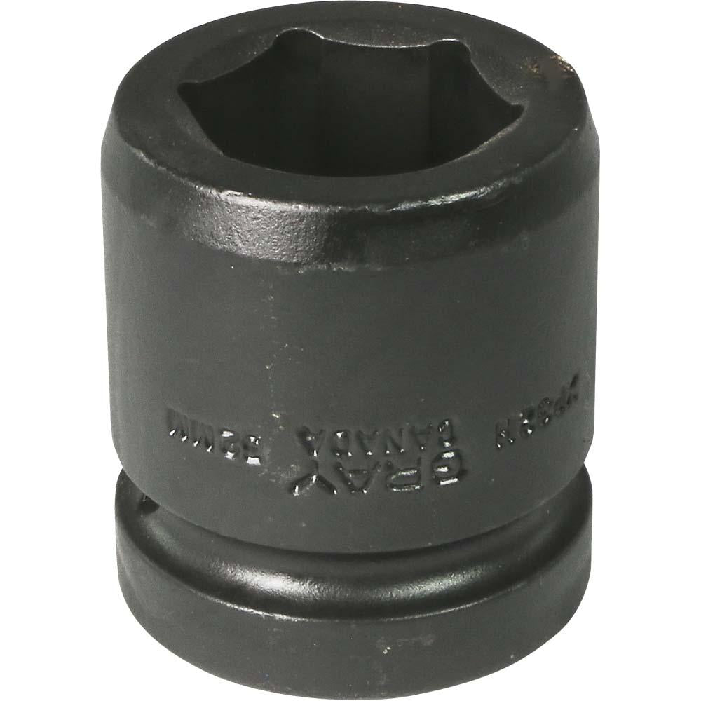 6-Point Metric Standard Length Impact Sockets - 1 Drive, Black Industrial Finish for Automotive & Machinery Repair