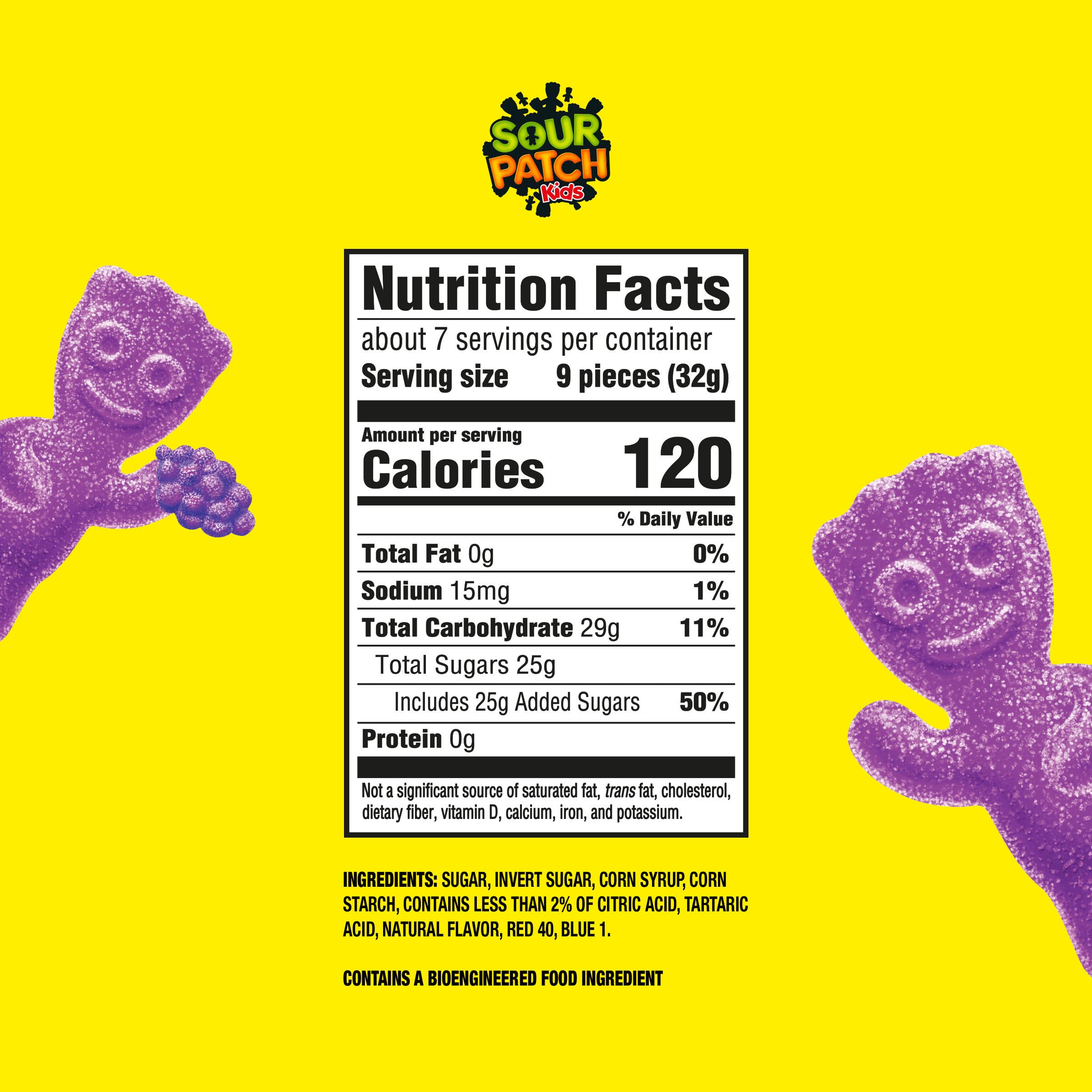 Sour Patch Kids Grape Soft & Chewy Candy - 8.02 oz Pack - Sweet & Tangy Sour Candy for Parties, Movies & Snacking