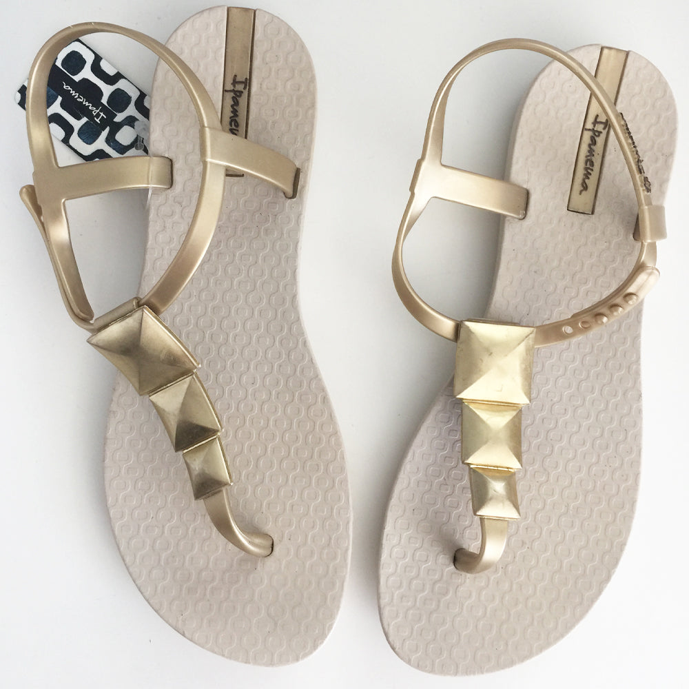 Ipanema Maya Gold Thong Flip Flops for Women - Comfortable Summer Sandals for Beach, Pool & Casual Wear