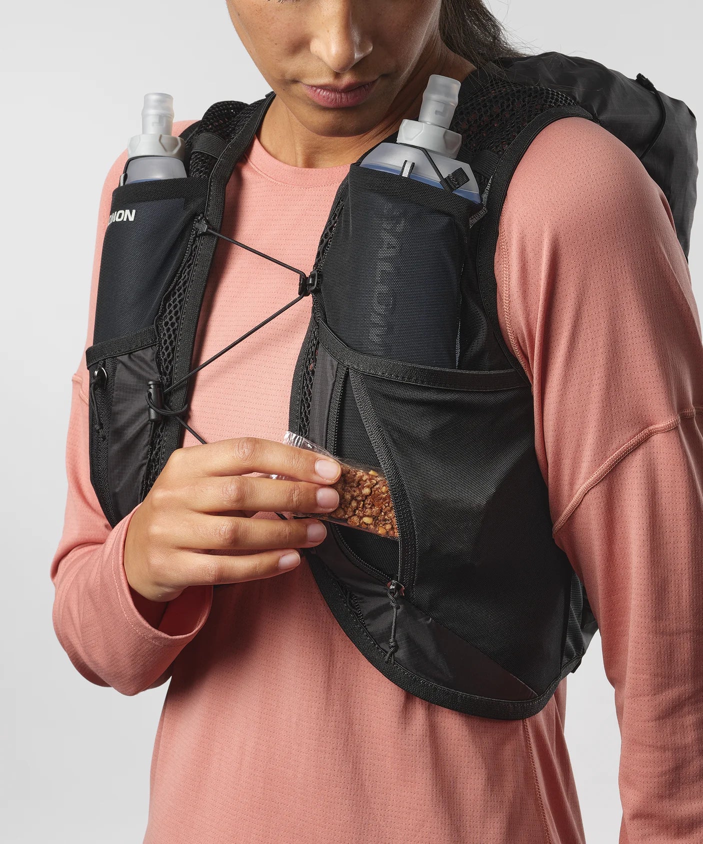 Active Skin 12 Running Hydration Vest with 2 Water Flasks - Lightweight Breathable Women's Running Gear for Trail, Hiking & Marathon Training
