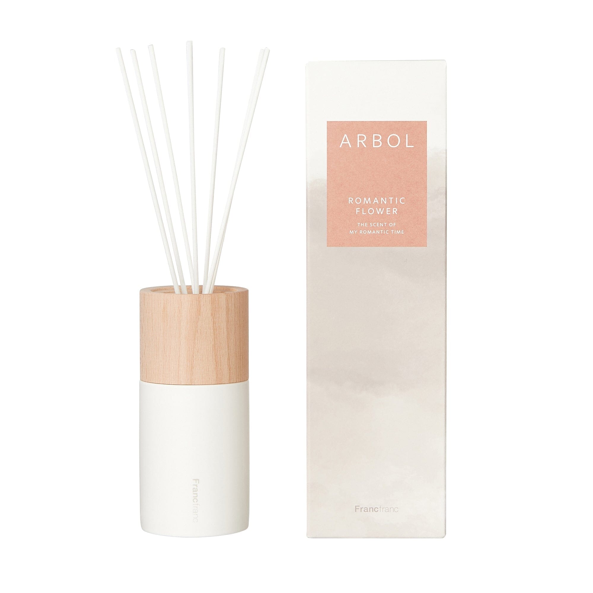 Arbol Room Fragrance White (Romantic Flower) - Premium Home Scent Diffuser for Living Room, Bedroom & Office - Create a Relaxing & Romantic Atmosphere