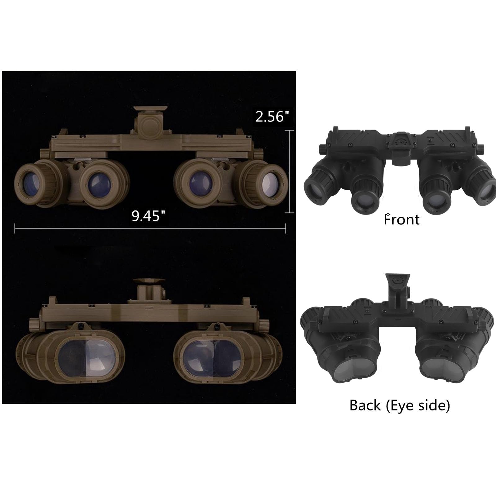 Airsoft Tactical GPNVG-18 Night Vision Goggles - Non-Functional Dummy NVG Binoculars for Military Cosplay, Airsoft Games & Tactical Decor - Perfect for Halloween Costumes, Airsoft Gear & Military Collectors