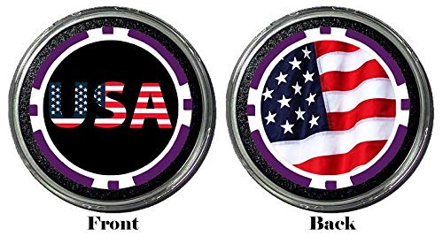 USA Flag Card Guard - Poker Chip Protector for Texas Holdem Games