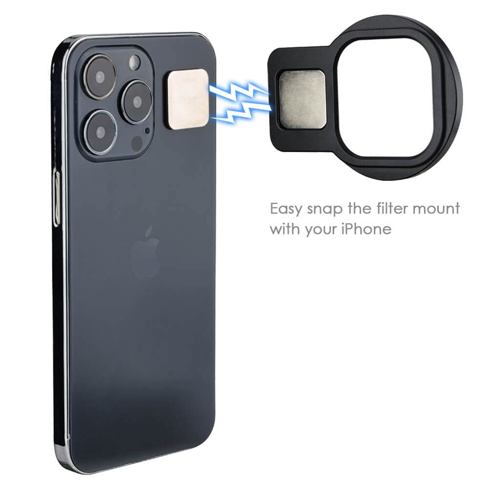 52mm Magnetic Camera Lens Filter Mount Compatible with iPhone 13/13 Pro Max/12 Pro Max - Perfect for Photography, Vlogging & Outdoor Adventures