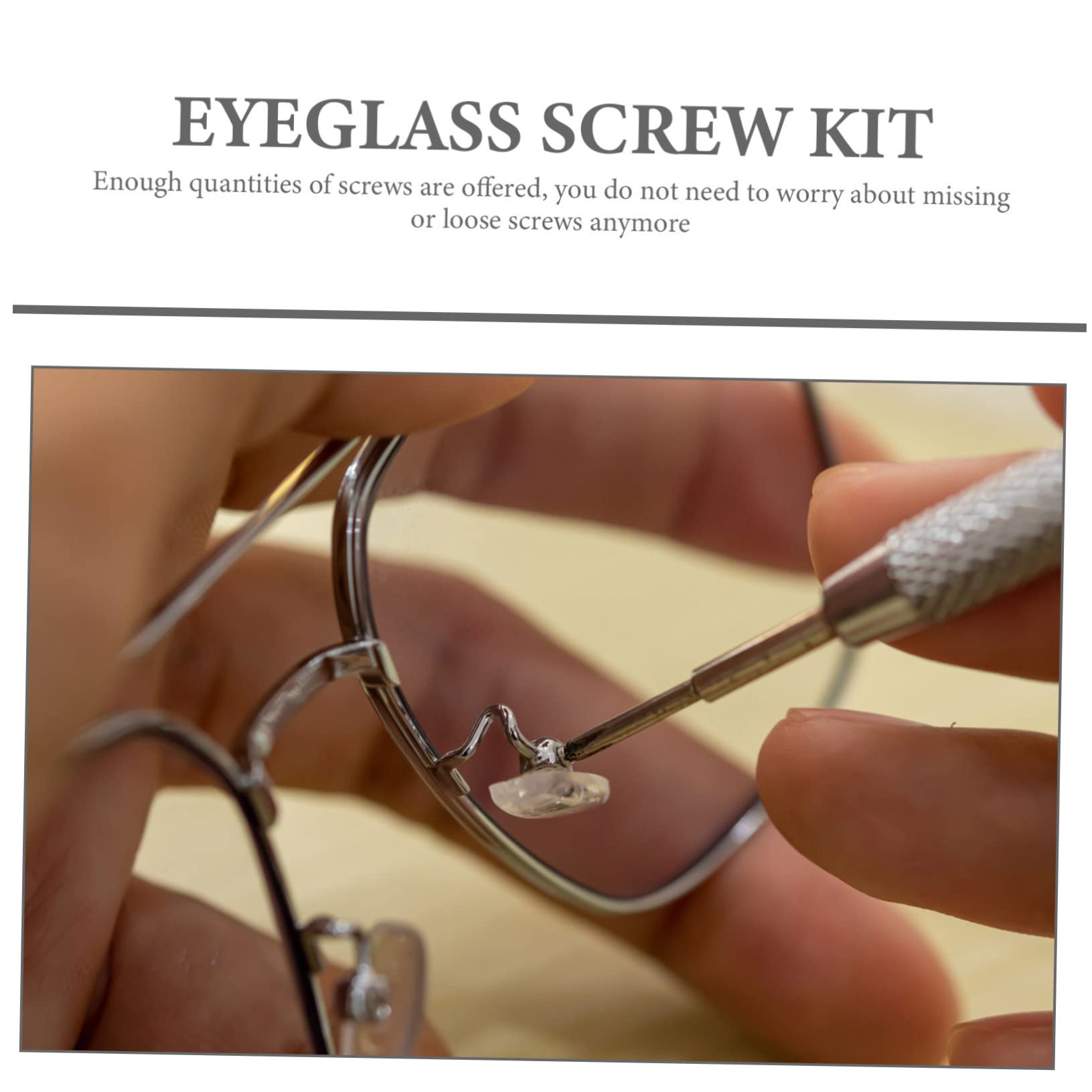 Gogogmee 1 Set Premium Glasses Screw Repair Kit - Replacement Screws & Tools for Eyeglass Frame Fixing - Includes Various Sizes for Men, Women & Kids - Perfect for Home, Office & Travel Eyewear Maintenance