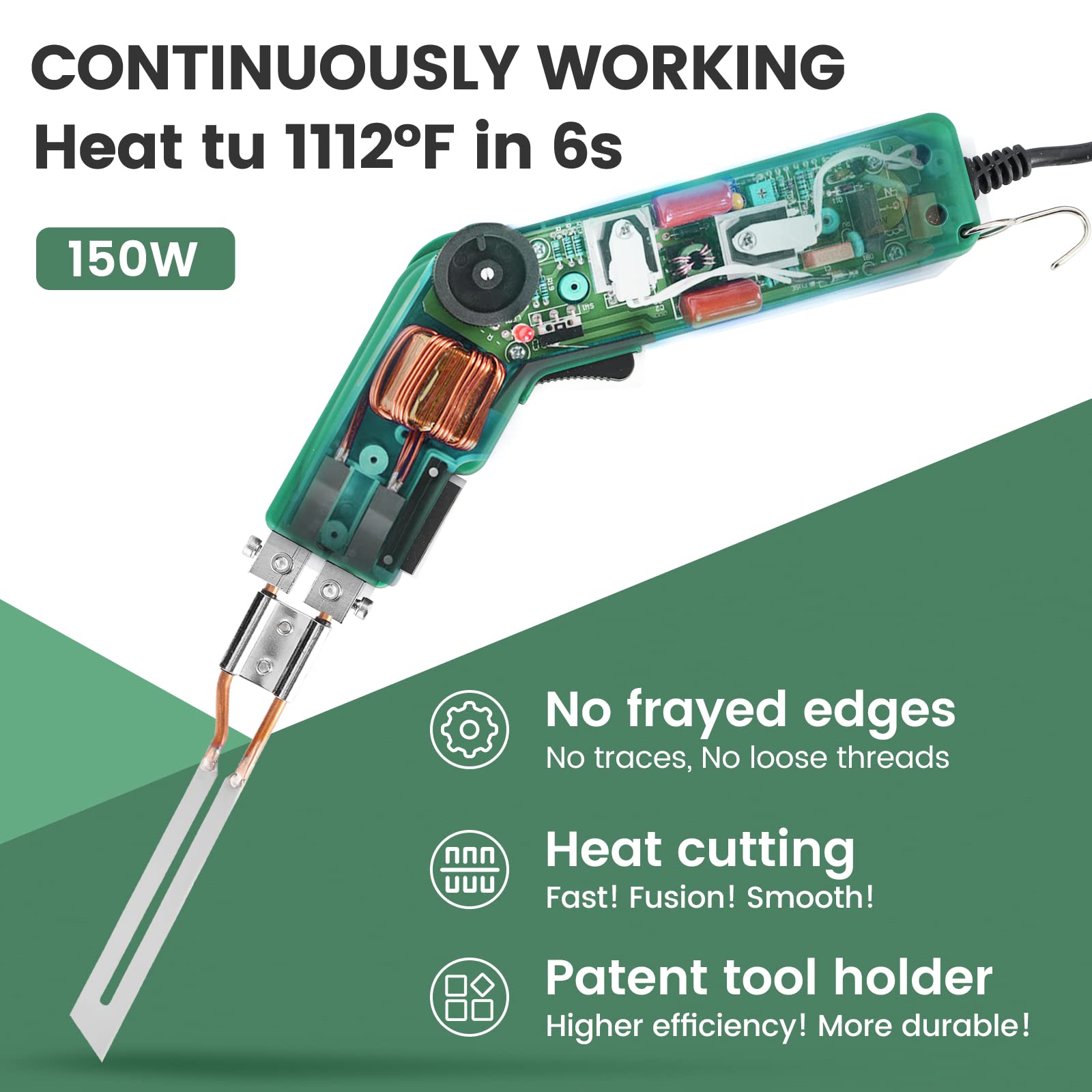 150W Electric Foam Cutter Hot Knife - 600℃ Heat Cutting Tool with 4