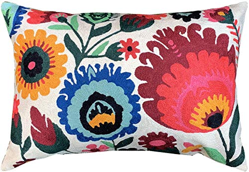 Polish Floral Lumbar Pillow Cover