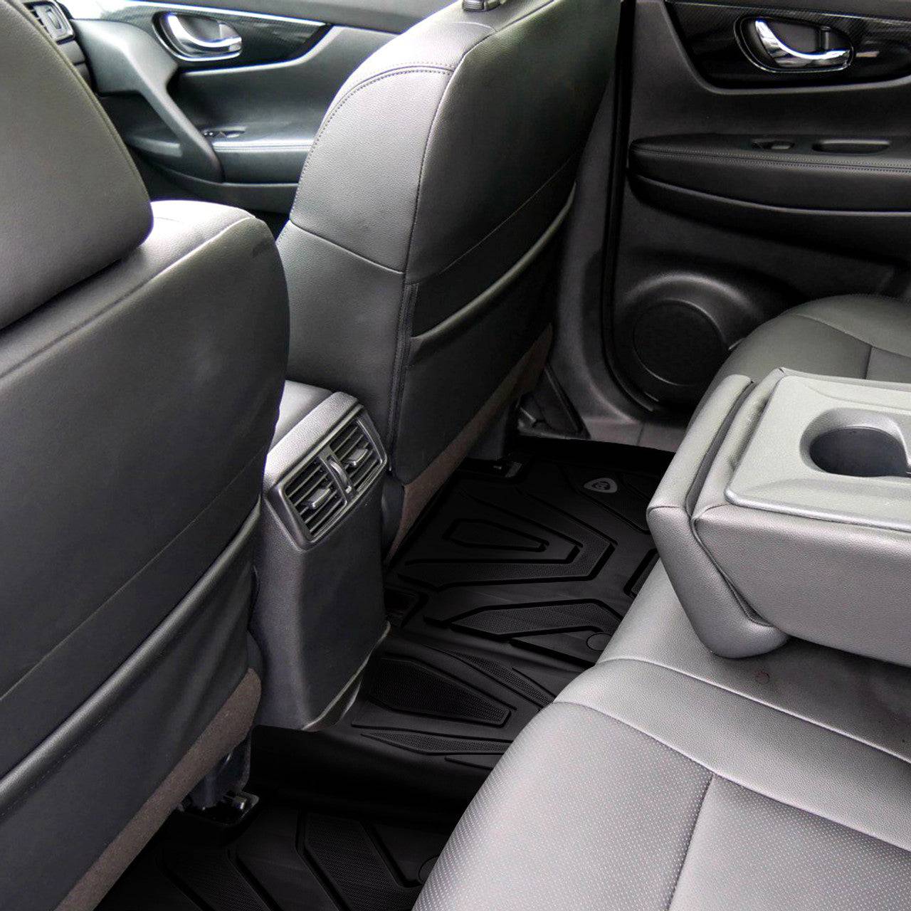 2014-2020 Nissan Rogue All-Weather TPE Floor Mats - 3-Piece Set, Black Car Floor Liners for Ultimate Protection | Perfect for Winter, Rain & Muddy Conditions
