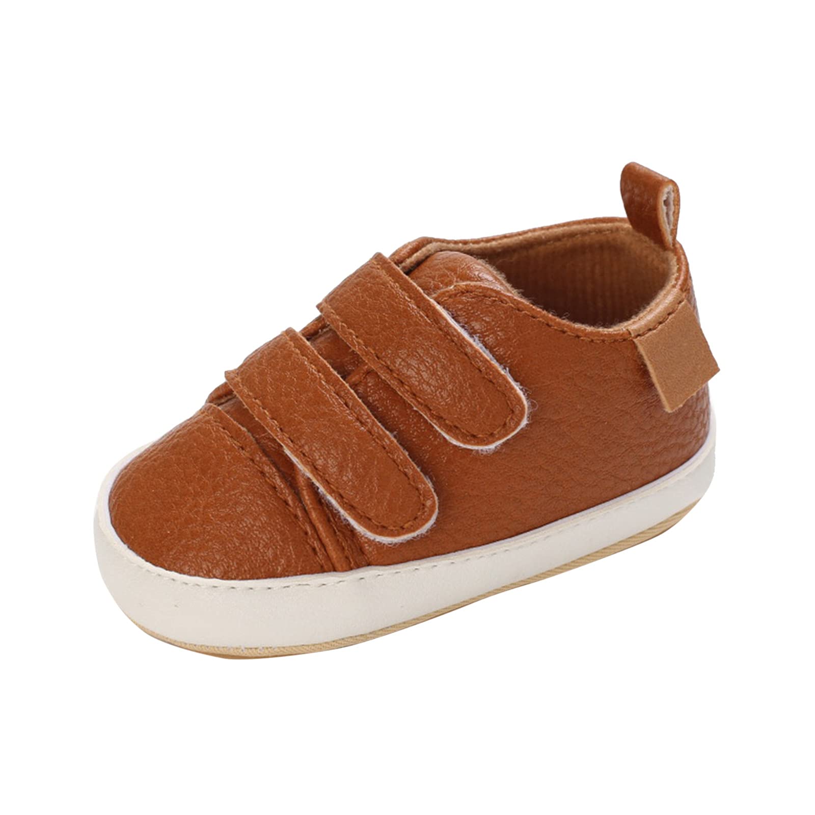 Non-Slip Toddler Walking Shoes for Boys & Girls - Brown Size 11-1 | First Steps & Playtime