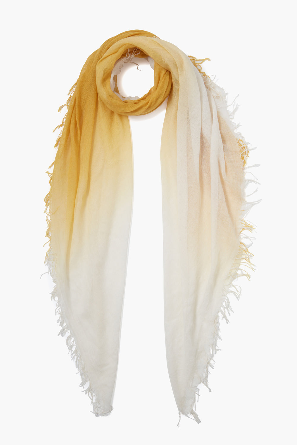 Luxury Honey Dip Dyed Cashmere Silk Scarf - Soft & Elegant Wrap for Women, Perfect for Winter Fashion & Gift Giving