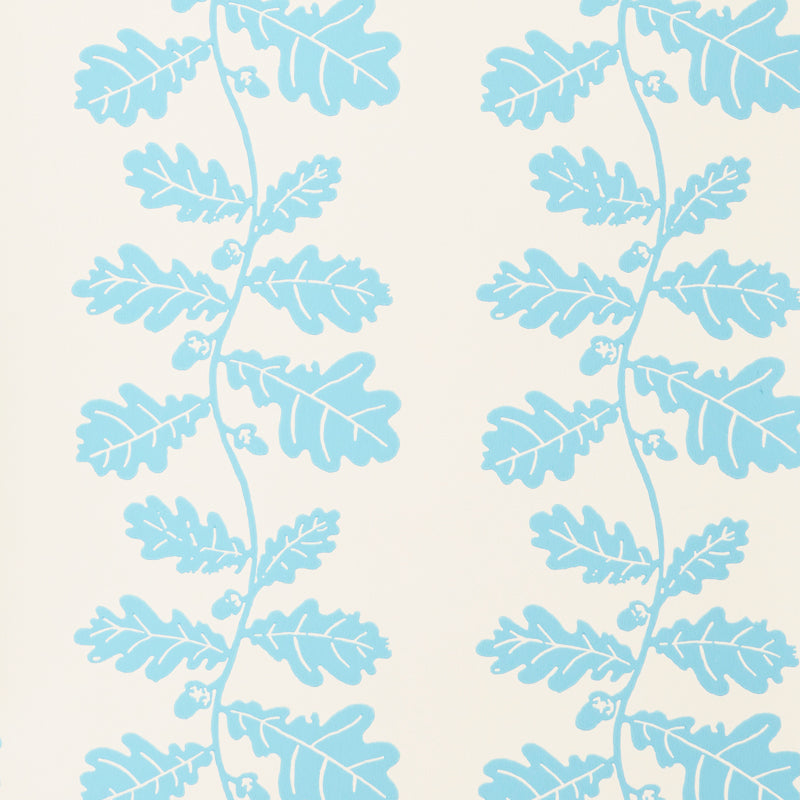 Sky Blue Acorn Pattern Wallpaper - Perfect for Nursery, Bedroom, and Living Room Decor