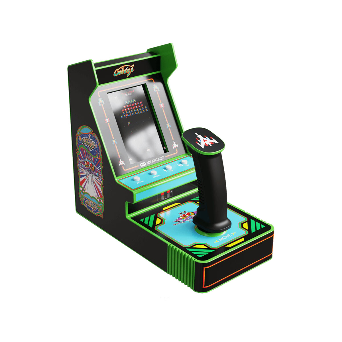 MyArcade GALAGA Retro Arcade Joystick Player - Classic Mini Arcade Game Machine with 8-Bit Graphics | Perfect for Home, Office & Gaming Room Decor | Nostalgic Gift for Gamers & Collectors