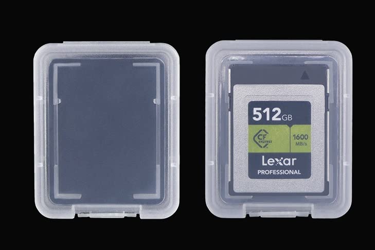 Sintech 5-Pack Waterproof Memory Card Storage Case - Durable Plastic Holder for Sony XQD & CFexpress B Cards | Perfect for Travel, Photography & Data Protection