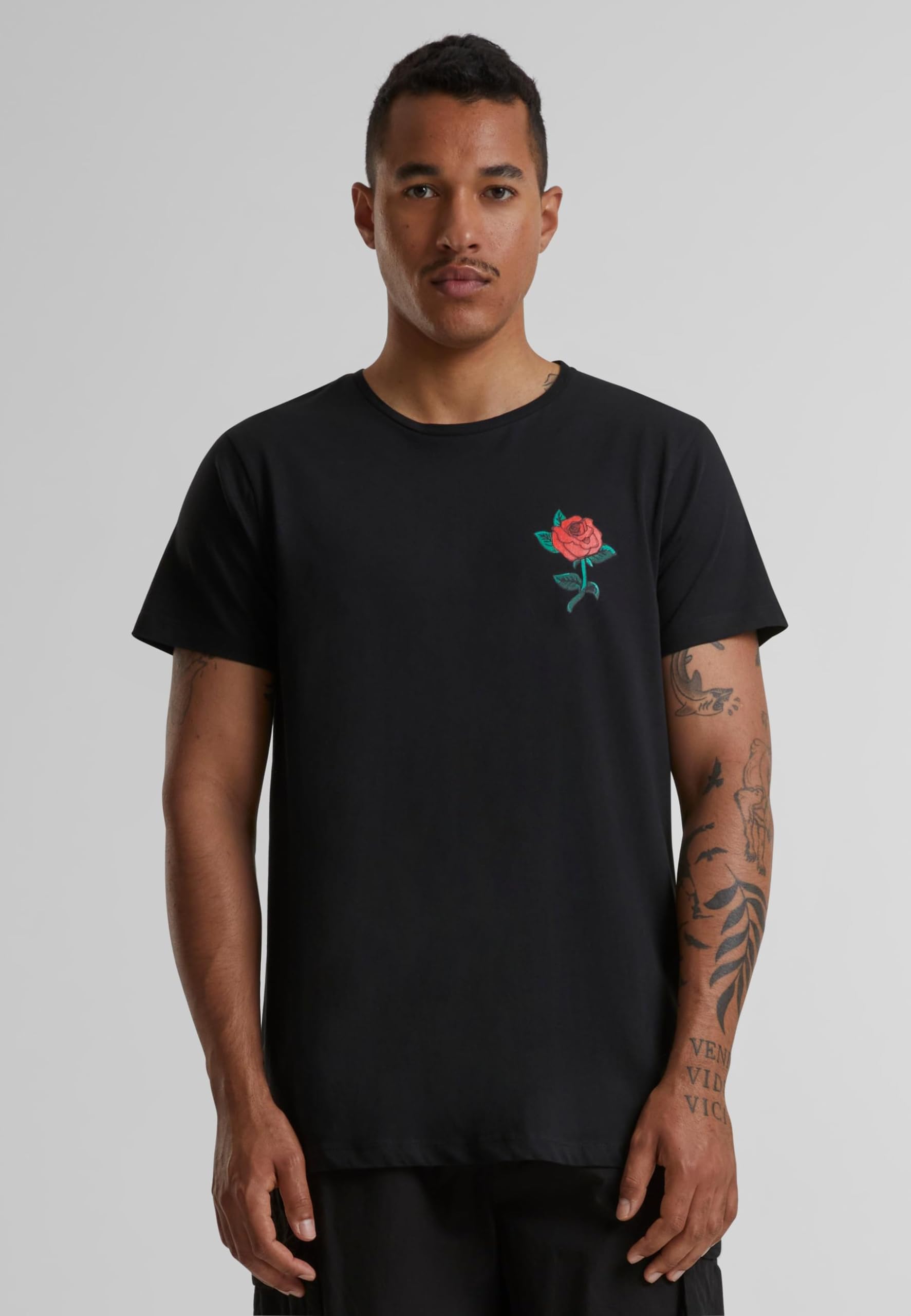 Premium Mister Tee Rose Graphic T-Shirt for Men - Black, Size XL - Casual Wear & Street Style Fashion