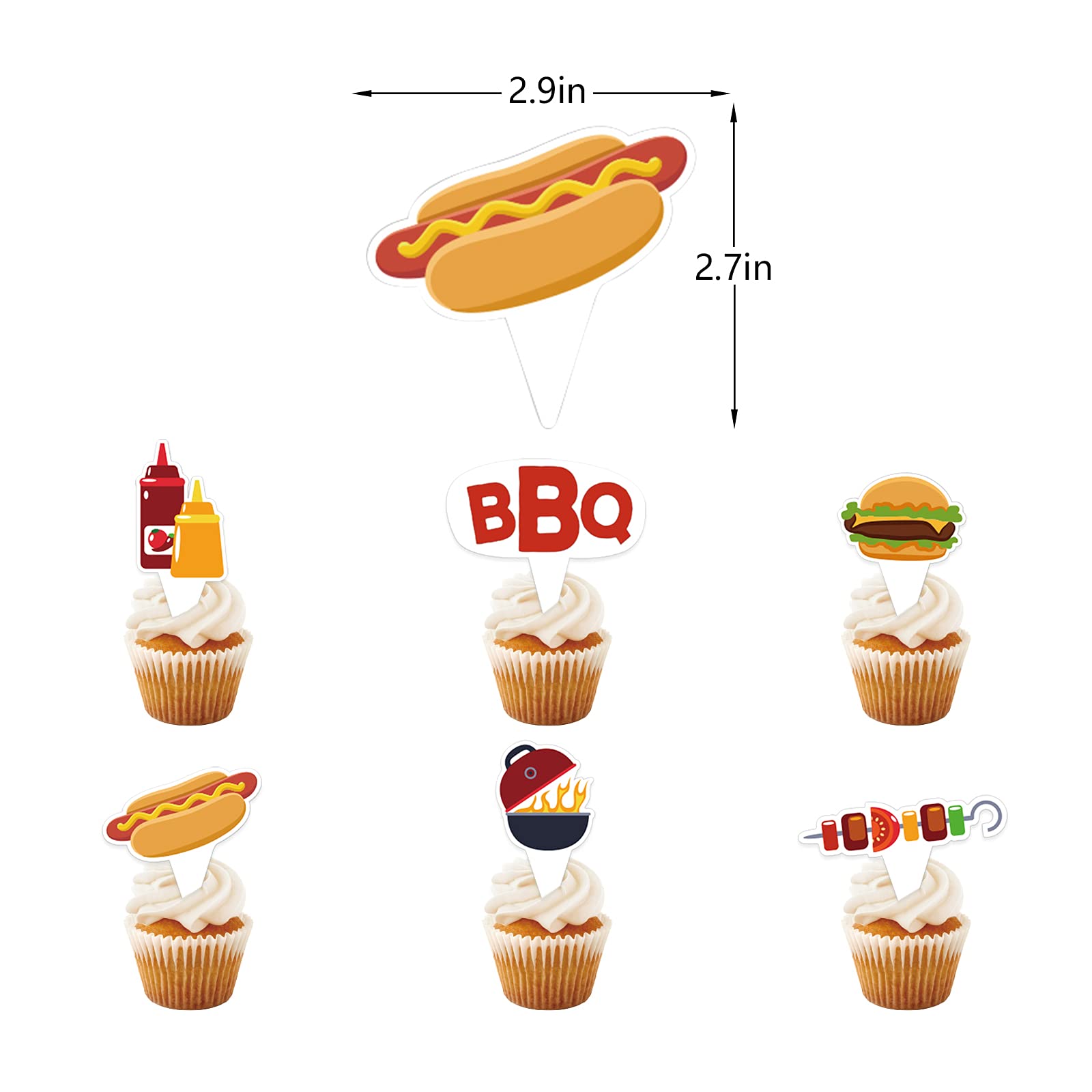 Red Checked Picnic Birthday Party Decorations Set - BBQ Baby Shower Supplies with Happy Birthday Banner, Cupcake Toppers & Balloons - Perfect for Outdoor Celebrations, Themed Parties & Backyard Gatherings