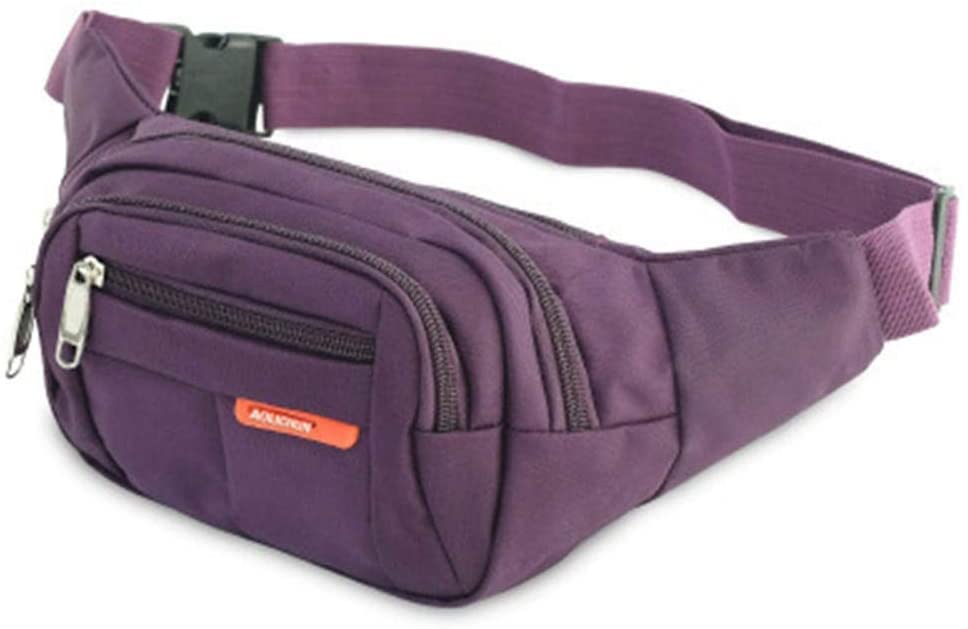 XORS Adjustable Waist Pack - Fashion Casual Canvas Fanny Pack for Travel, Running, Hiking & Outdoor Sports - Phone Holder Pouch for Camping & Everyday Use (Purple, One Size)