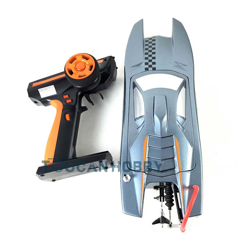 High Speed M380 Pre-Painted Fiberglass Electric Racing RC Boat - RTR with Motor, Servo, ESC, Battery & Transmitter (380x125x75mm) | DIY Toy for Lakes, Ponds & Competitive Racing