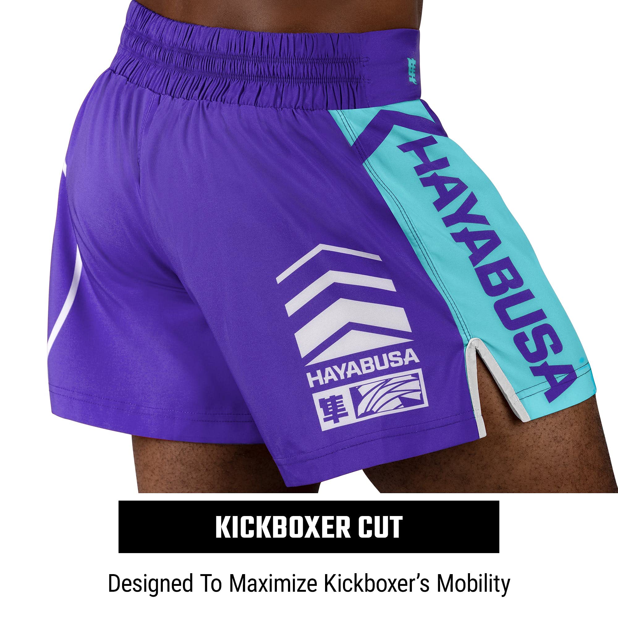 Hayabusa Men's Icon Kickboxing Shorts - Breathable MMA Training Shorts for Muay Thai & Boxing | Perfect for Gym Workouts & Martial Arts Competition