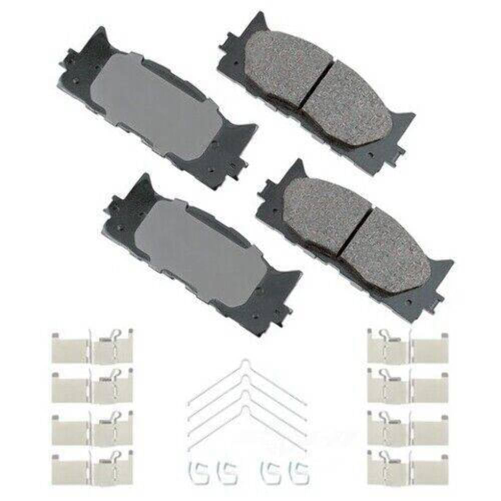 Akebono ASP1222A Ultra-Premium Ceramic Front Brake Pads - Low Noise & Dust Free - Perfect for Sedans, SUVs & Trucks - Smooth Braking for Daily Commute & Highway Driving