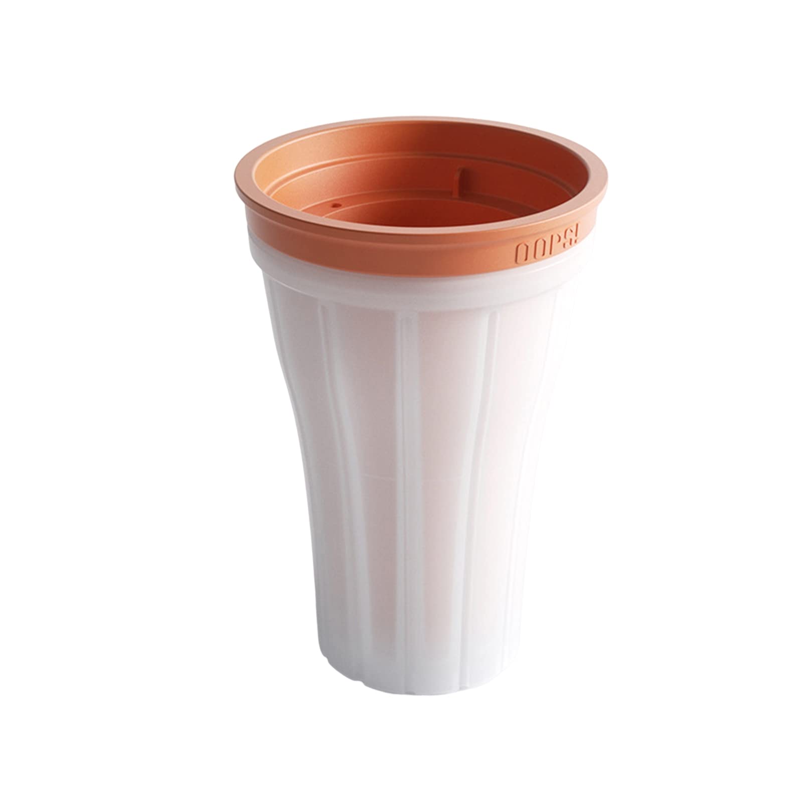 Lucare Reusable Milkshake Bottle - DIY Squeezable Smoothie Maker Cup for Protein Shakes, Juices & Meal Prep - BPA-Free Portable Drink Container for Gym, Office & Home (Orange)