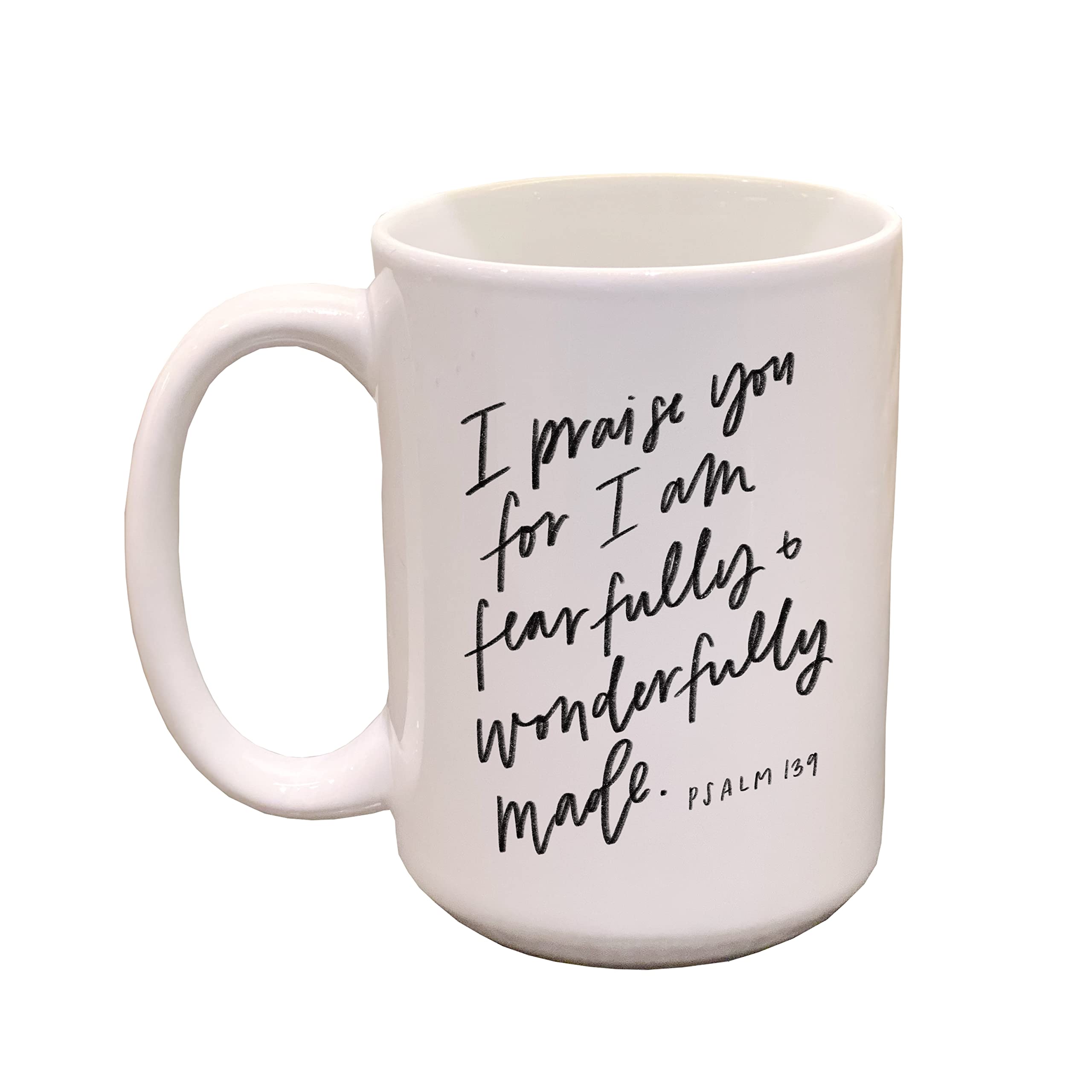 Bible Verse Coffee Mug - Christian Gift with Psalm 139 for Daily Inspiration