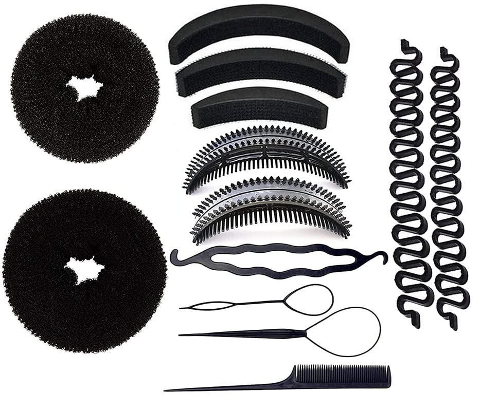 CHRONEX 13-Piece Hair Styling Kit - Professional Bun Maker & Braiding Tools for Women - Perfect for Updos, Ponytails, and Creative Hairstyles at Home or Salon