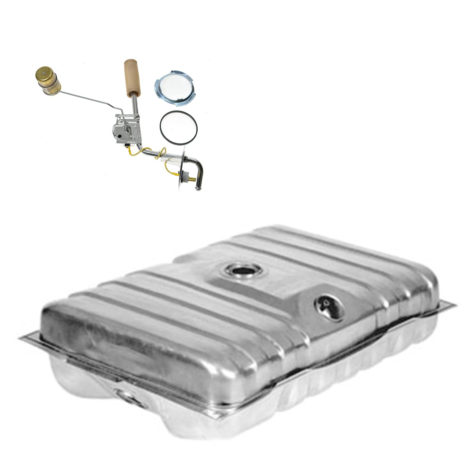 TRQ Fuel Tank Kit with Sending Unit - Compatible with 1971-1973 Ford Mustang - Gas Tank Replacement for Classic Car Restoration & Performance Upgrades