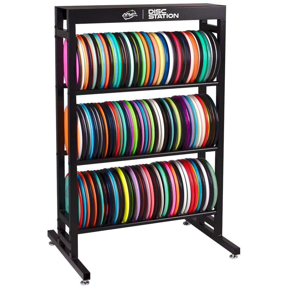 MVP Disc Sports Disc Station - Portable Disc Golf Storage Rack for Ultimate Frisbee & Flying Discs - Perfect for Home, Backyard, and Tournament Organization
