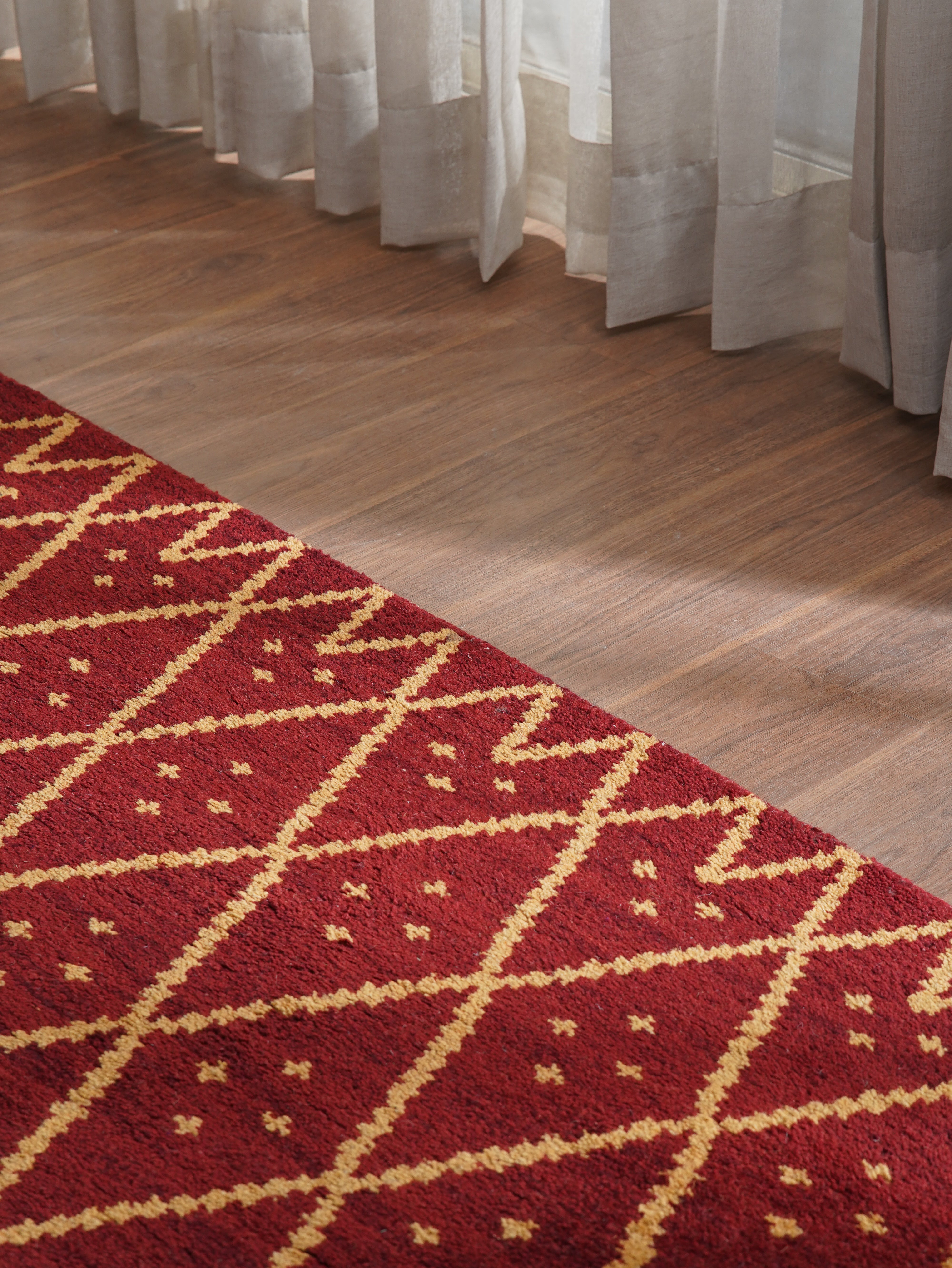 Starry Hand Knotted Rug - Bohemian Style Area Rug for Living Room, Bedroom & Nursery - Soft & Durable Home Decor