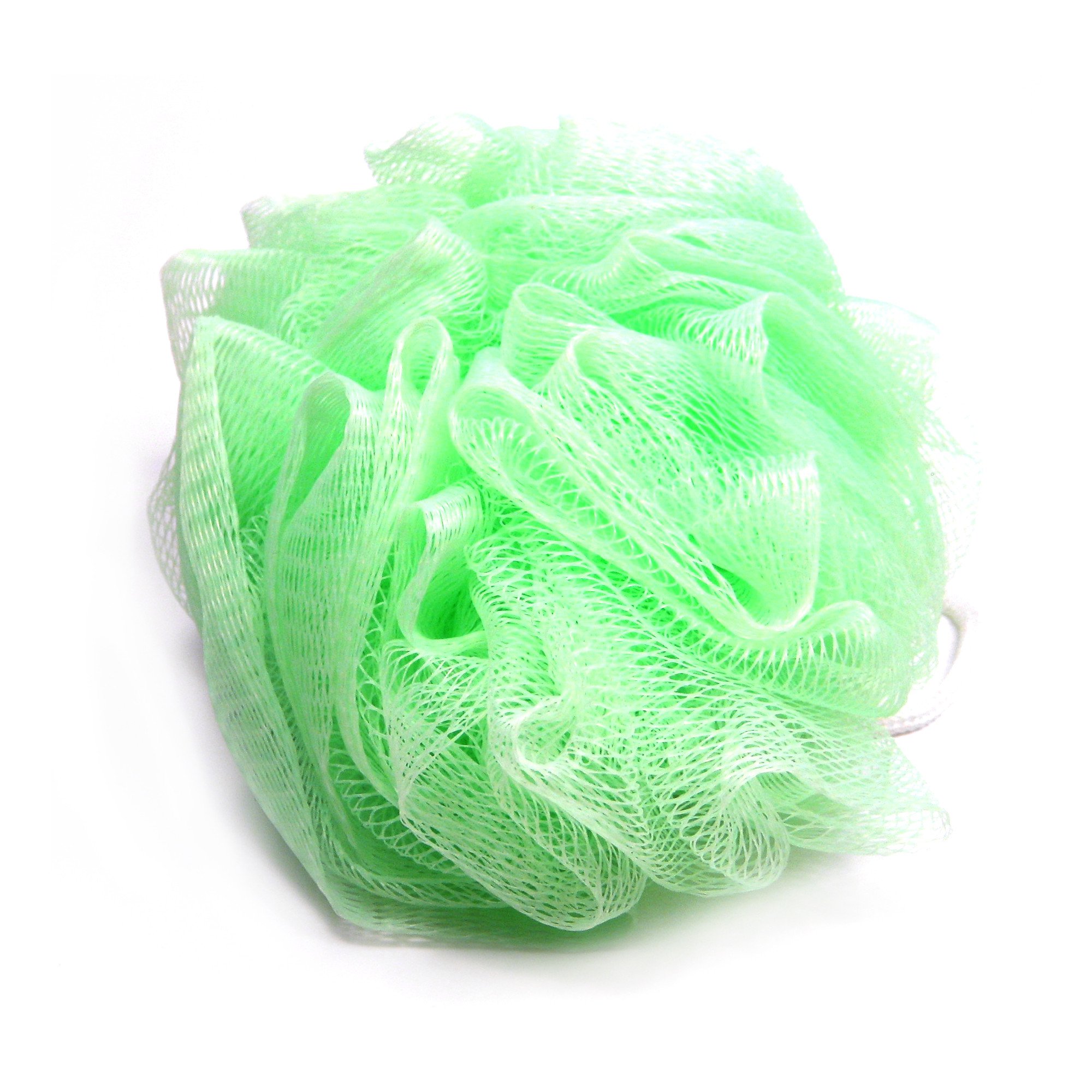 Exfoliating Mesh Bath Pouf Sponge - Soft & Luxurious Shower Loofah for Gentle Skin Cleansing (Green) | Perfect for Daily Shower, Spa & Body Scrub