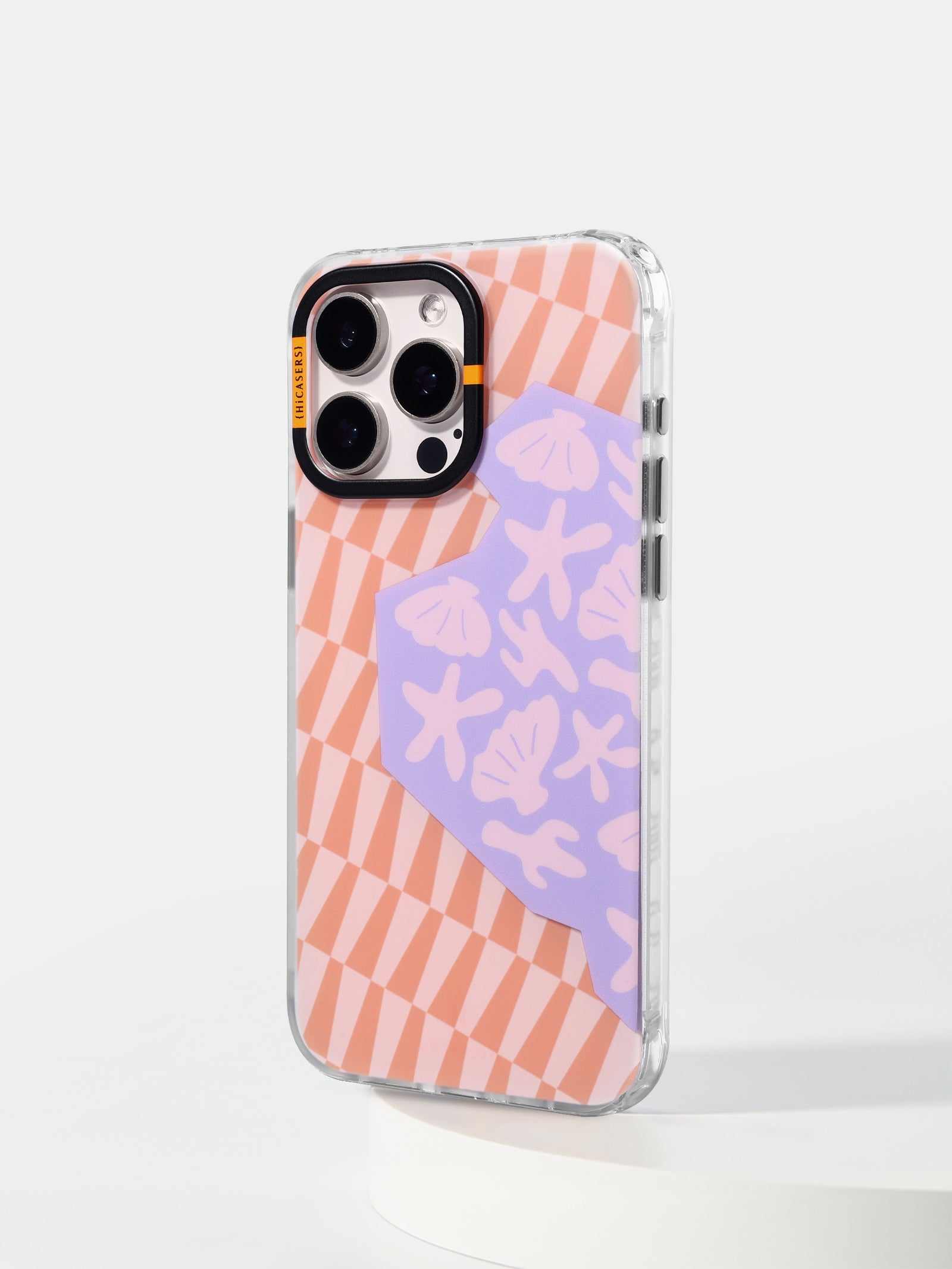 Geometric Mosaic Phone Case for iPhone & Samsung - Stylish Orange Design, Durable Protection | Perfect for Everyday Use, Travel & Gifting