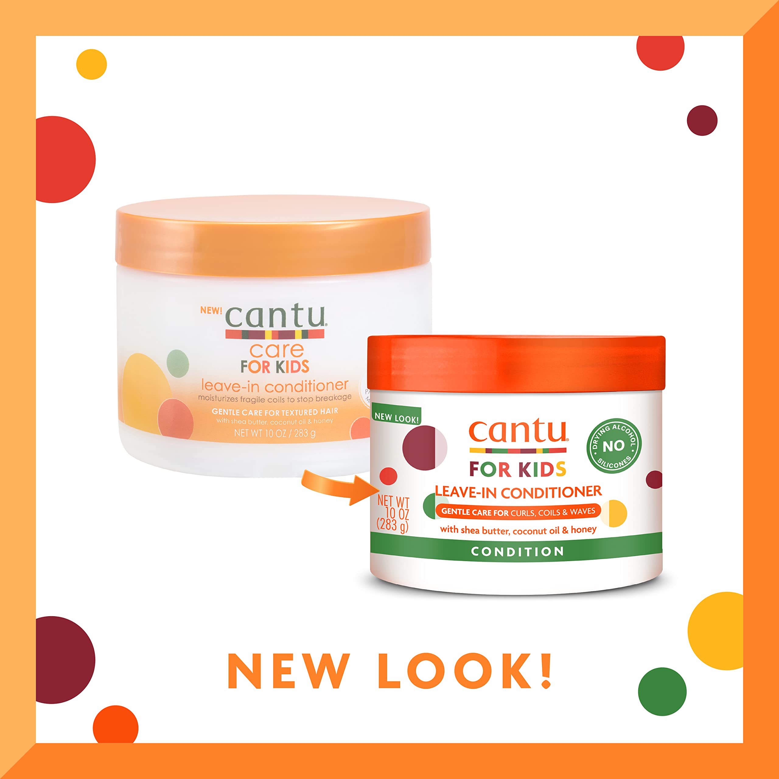 Cantu Care for Kids Leave-In Conditioner with Shea Butter, 10 oz (Pack of 3) - Detangling & Moisturizing Hair Treatment for Curly, Coily & Wavy Hair - Perfect for Daily Use & After Swimming