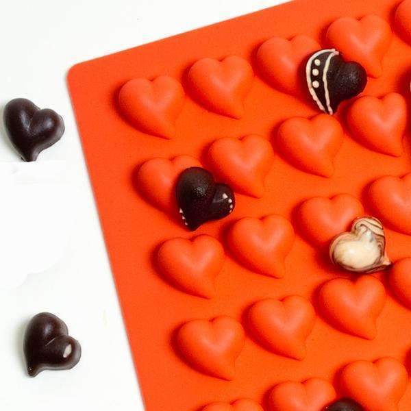 Heart-Shaped Truffle Silicone Mold for Chocolate Candy Making - Perfect for Valentine's Day, Weddings & DIY Desserts