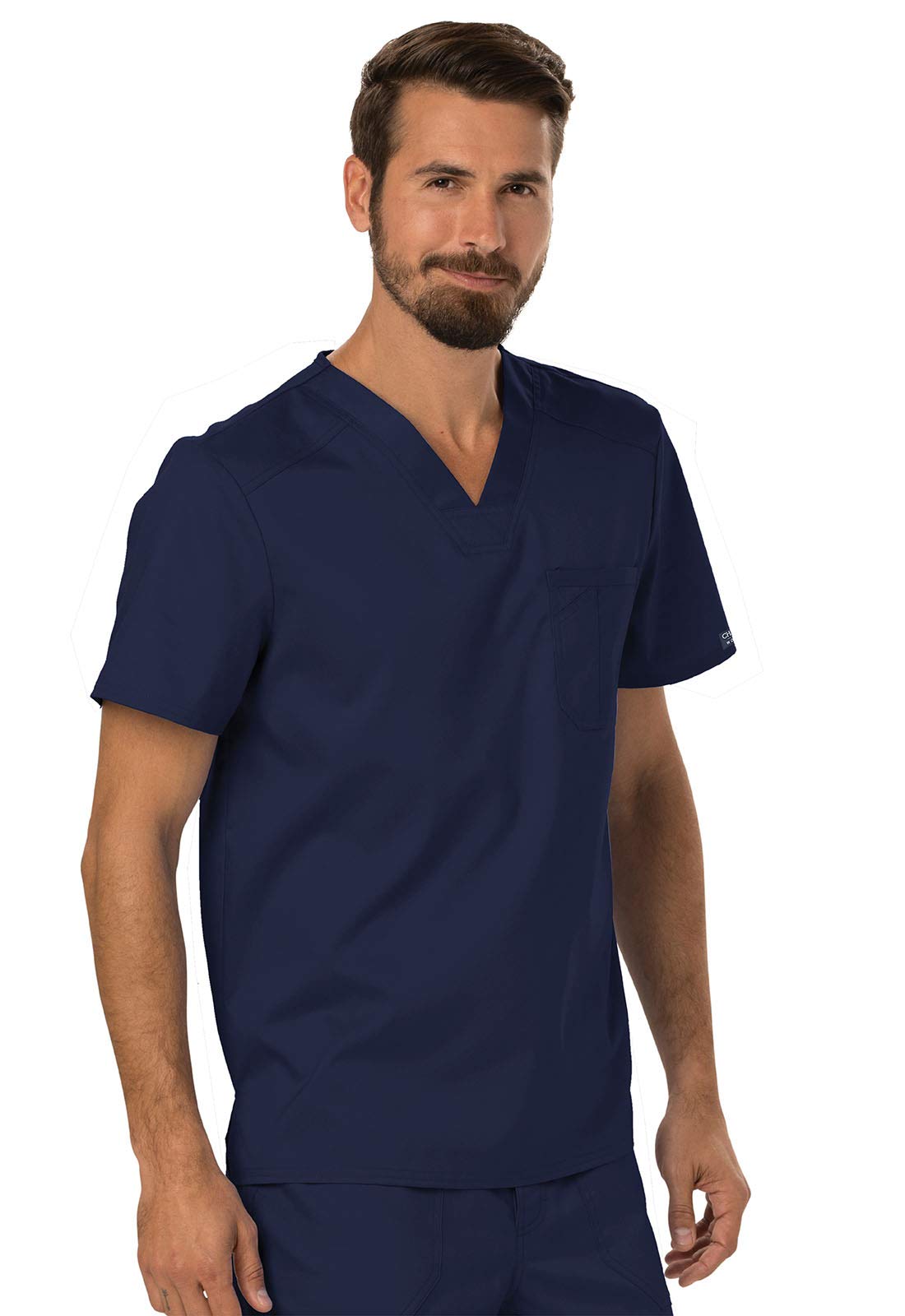 Cherokee Men's Scrubs Top - Comfortable Workwear Revolution V-Neck T-Shirt for Medical Professionals | Perfect for Nurses, Doctors & Healthcare Workers